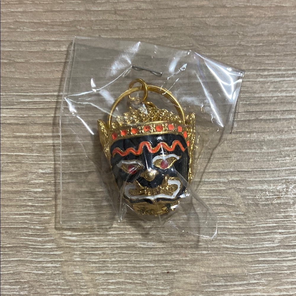 Thailand Black Mask Keychain NEW